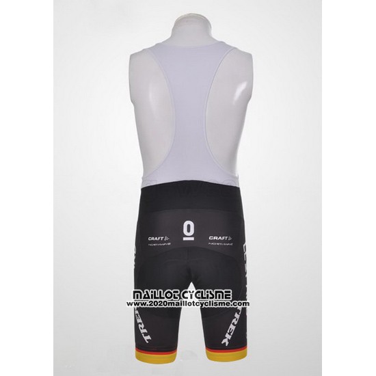 2011 Maillot Ciclismo Trek Leqpard Champion Allemagne Noir et Jaune Manches Courtes et Cuissard